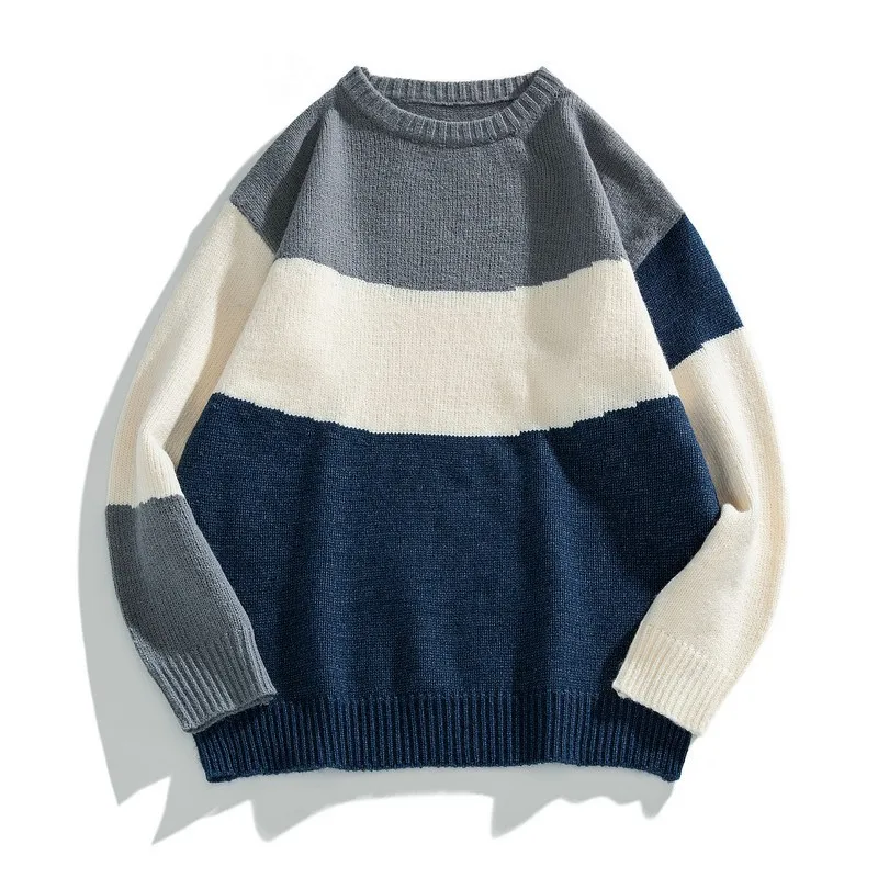 2021 Man Clothing Autumn Winter Pullover Sweater Fashionable Casual Youth Loose Round Neck Knitted Sweaters For Men