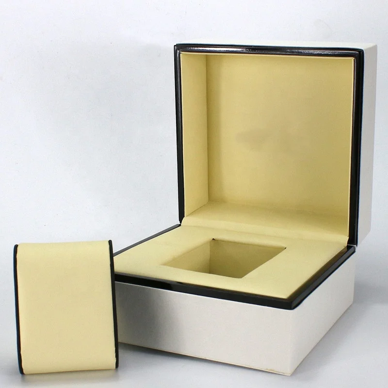 High quality luxury PU Leather Watch Box Custom Logo Elegant Black Jewelry Boxes