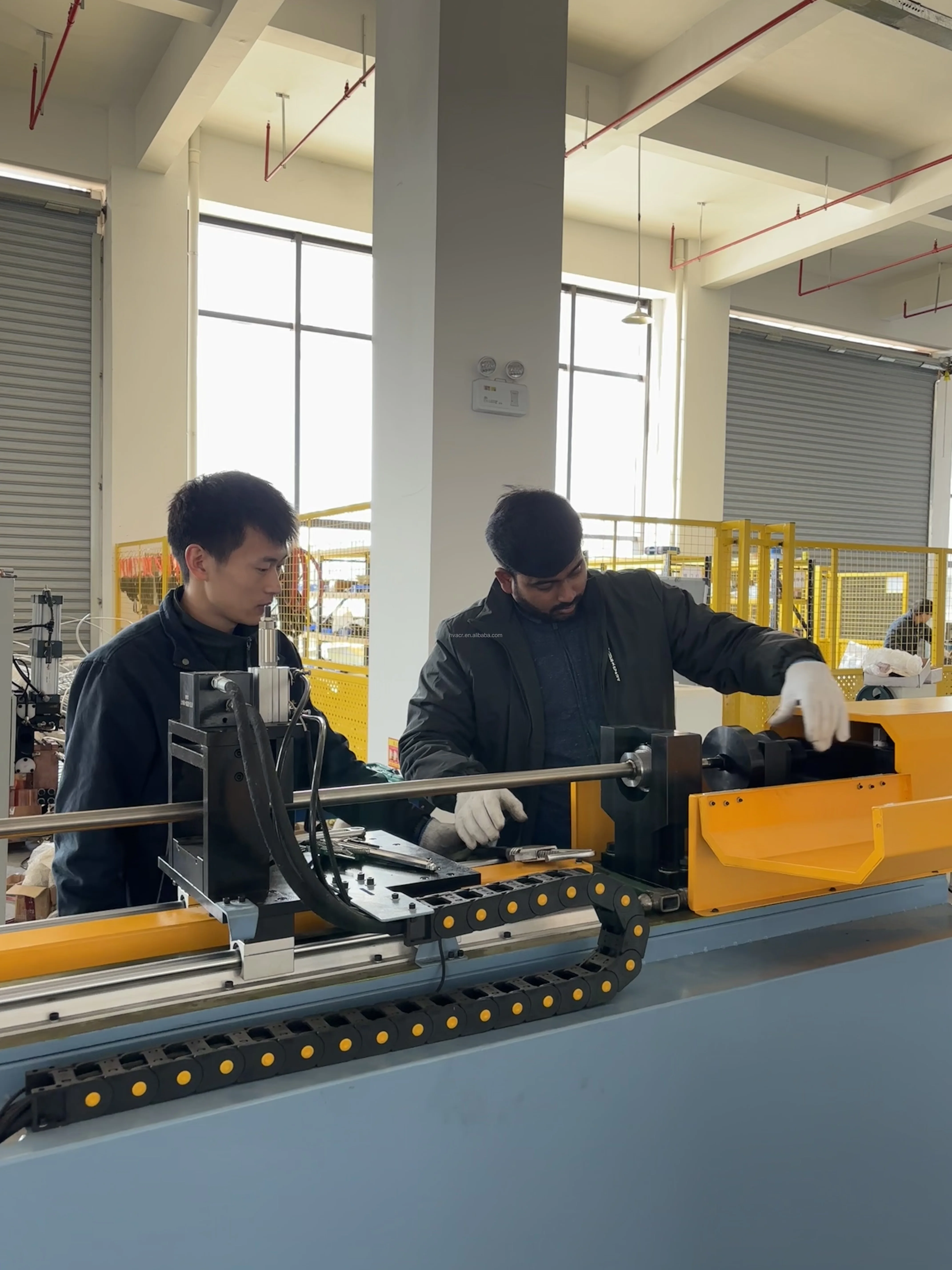 BOBO Machine copper tube hole pipe punching machine for solar shown in a detail photo for this news article