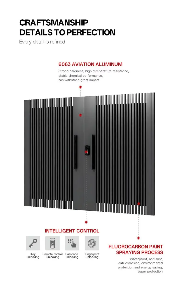 Interception Gate Outdoor Modern Main Aluminium Metal Driveway Gate Design Gates for ...
