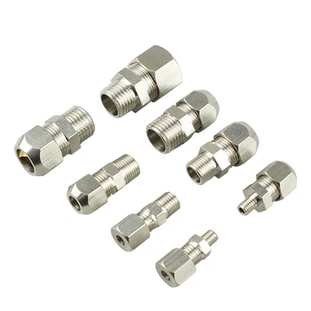 Metal Tube Quick Tightening Joint Pneumatic Connector Male Thread ...