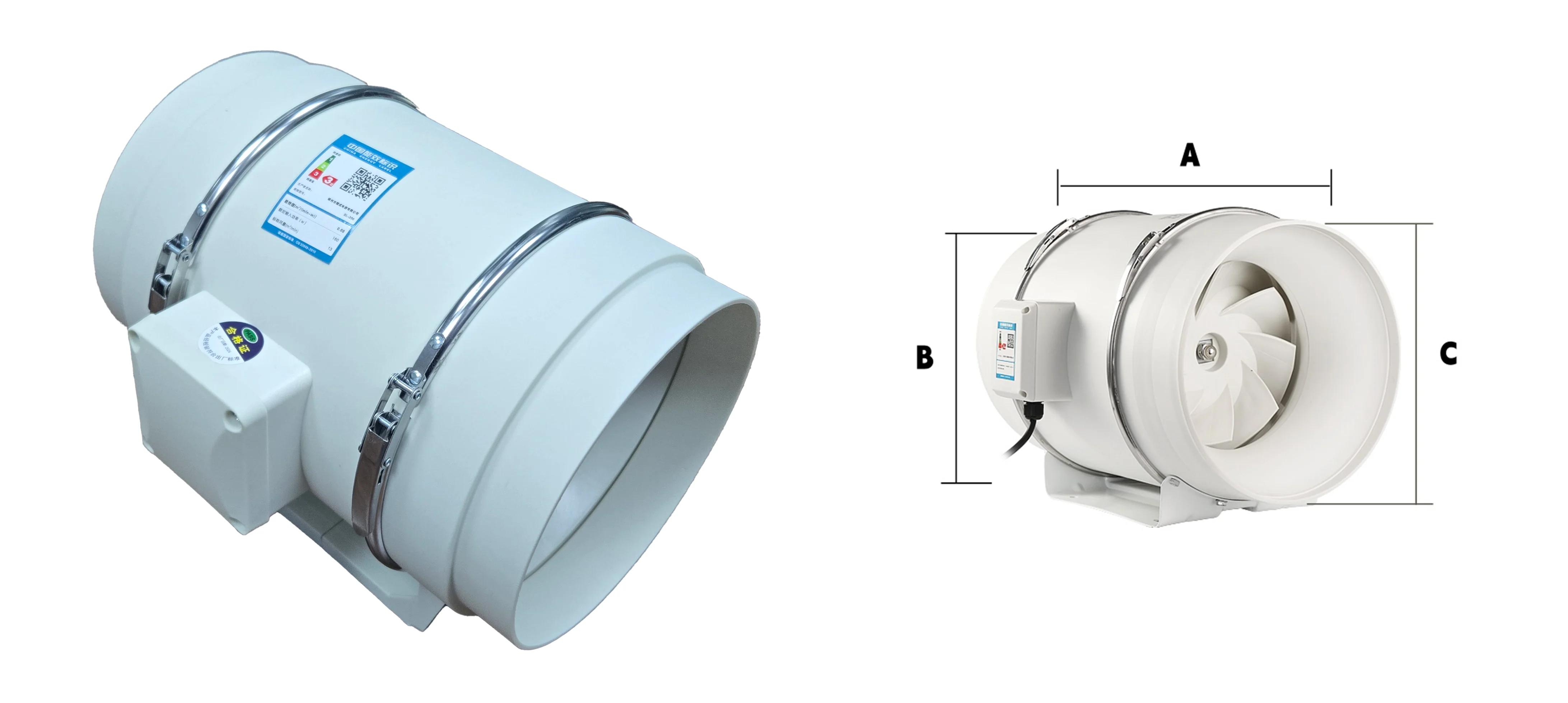 Restaurant Workshop Air Extractor, 3", Inline - detail 2