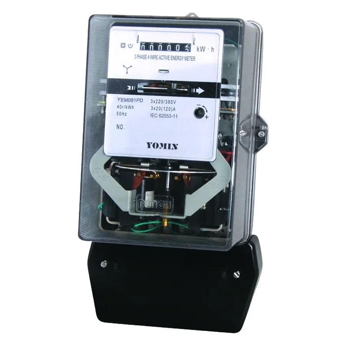 Analog Only Front Board Installed PC Cover Active Electric Digital Power Meter Electricity Three Phase Energy Meter