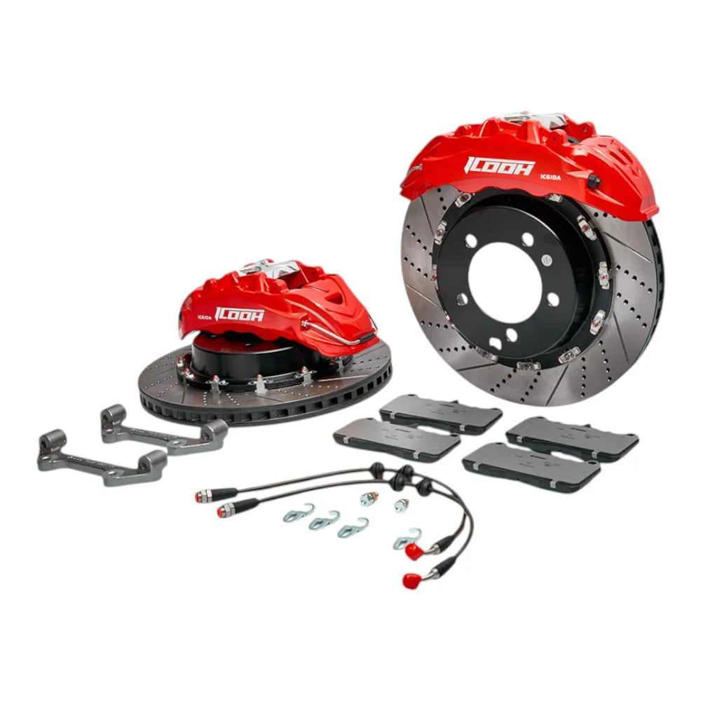 Upgraded Brake Caliper Kit 380MM TY3 Disc Front 6 Pot Calipers For Mustang Ecoboost Dark Horse