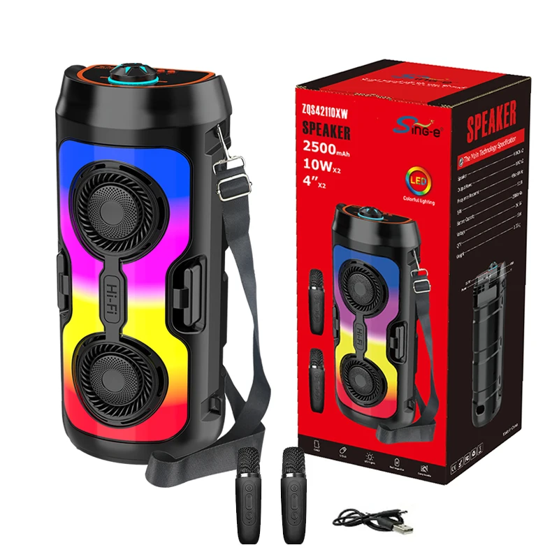 ZQS42110XW Ready Stock Dual 4-inch Speaker TWS Wireless Speaker
