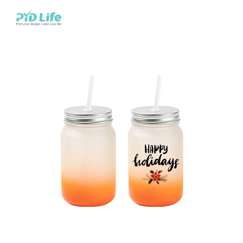Wholesale Sublimation Glass Tumbler Frosted White with Colored Silicon –  PYD LIFE