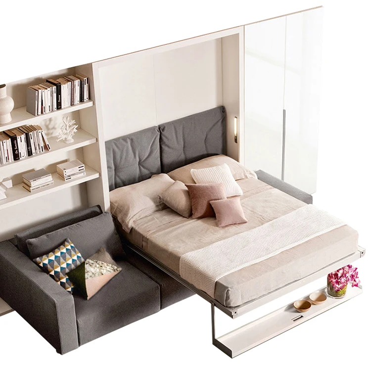 Space Saving Vertical Murphy Bed Mechanism Manual Folding Storage