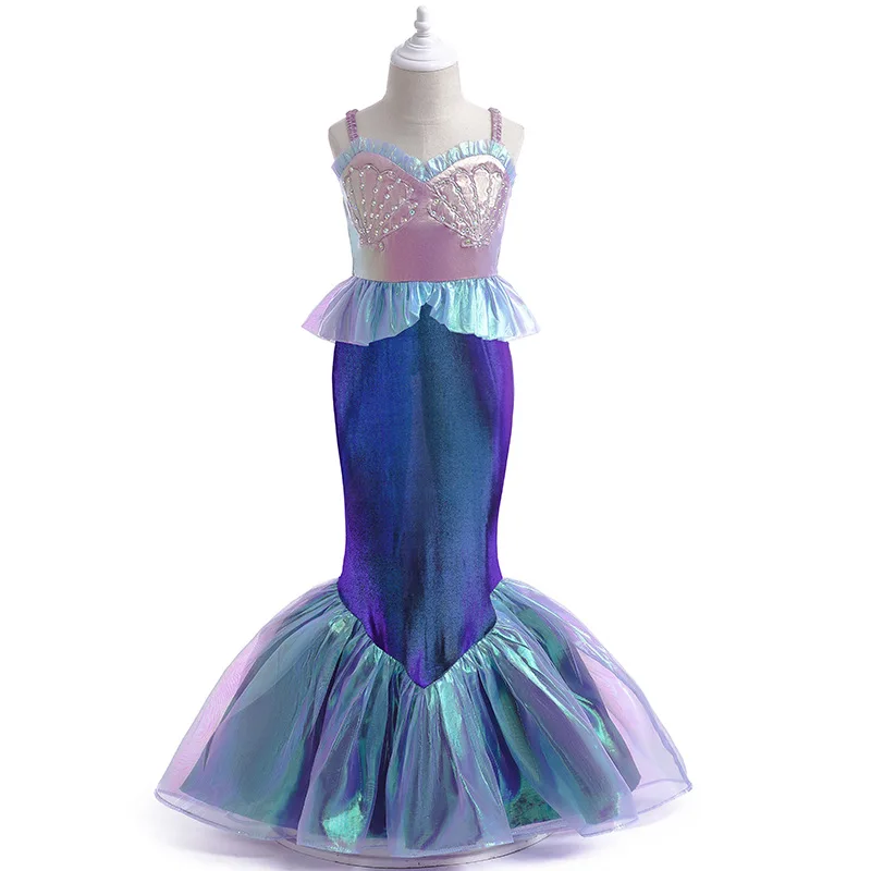 Mermaid Dress For Kids Girls Halloween Christmas Party Dress Children ...