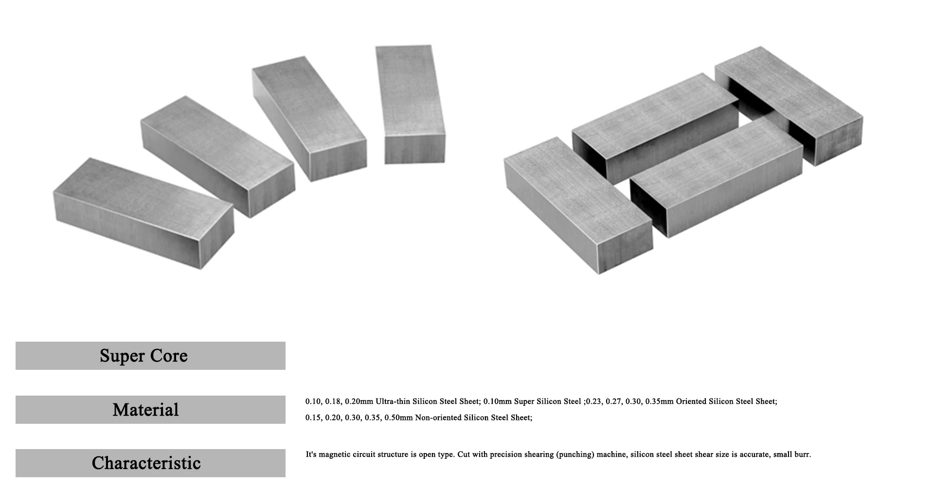 Nanocrystalline Super Block Core For Power Transformers Buy