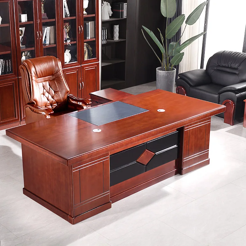 Office Workstation Modern Work Ceo Executive Furniture Computer Luxury Desks for Room Table and Chair Set Design