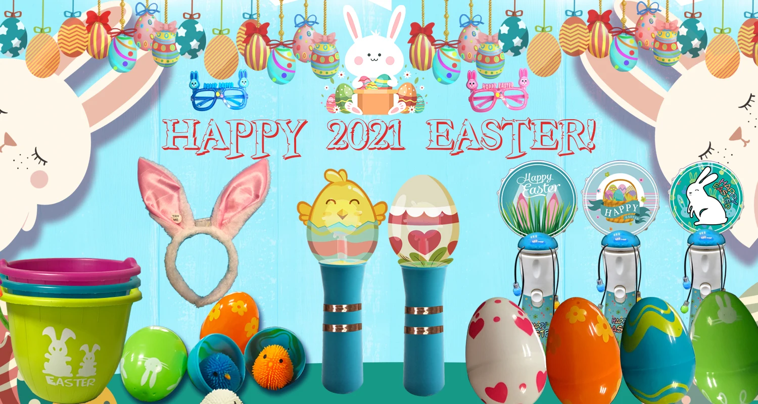 neon-glo easter party supplier colorful bunny toy easter