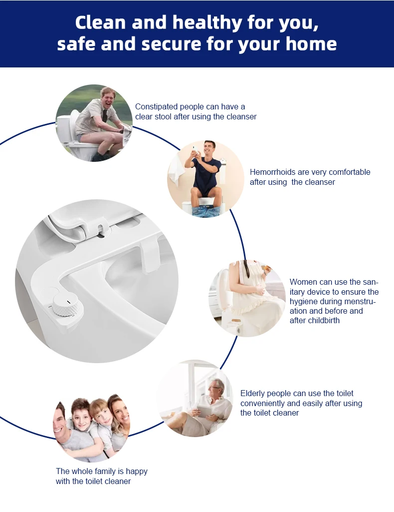 Cold Water Slim Bidet with Dual Nozzle, Custom Postpartum Care Bidet, Bathroom Muslim Toilet Seats For Disabled details