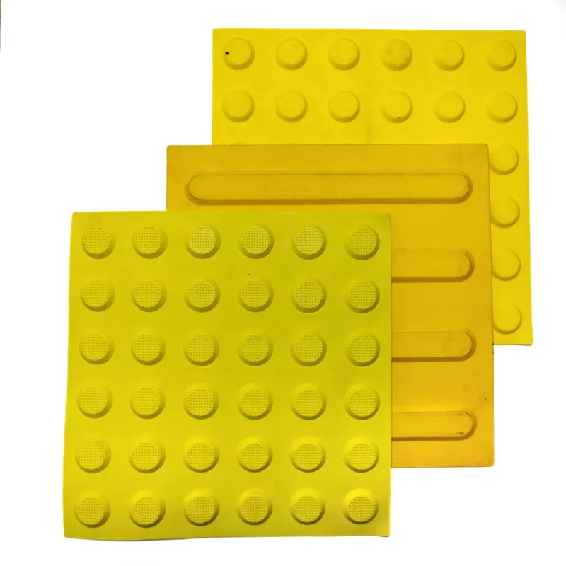 PVC Non-Slip Outdoor Tactile Tiles with Stud Backing Tape for Paving