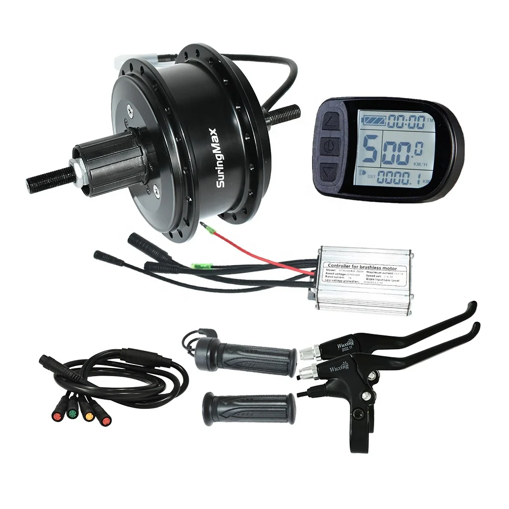 250w Rear Brushless Direct Hub Motor E-bike Kit Sepeda Listrik Dewasa Rear  Hub Motor with Torque Sensor