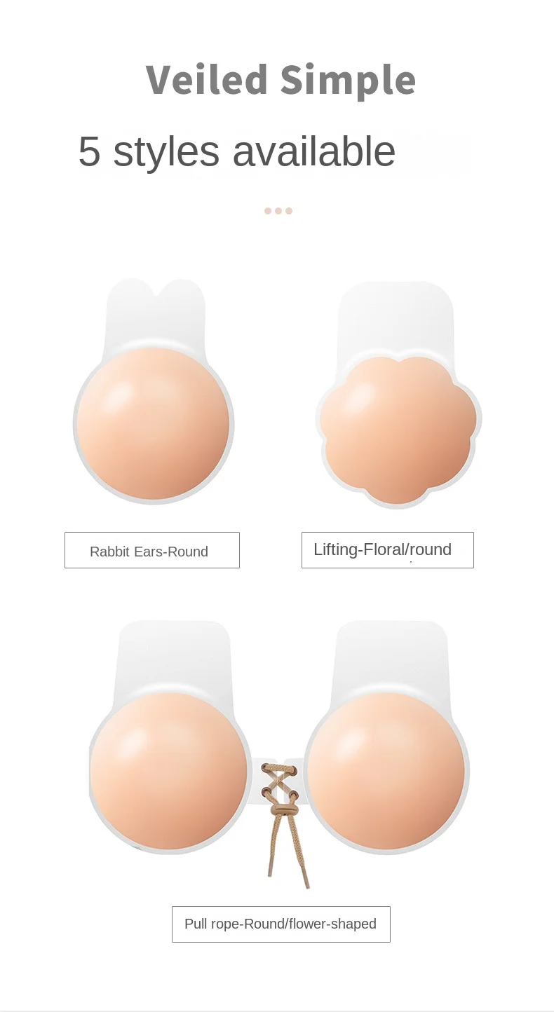 Reusable Female Breast Petal Lift Nipple Cover Sexy Backless Strapless