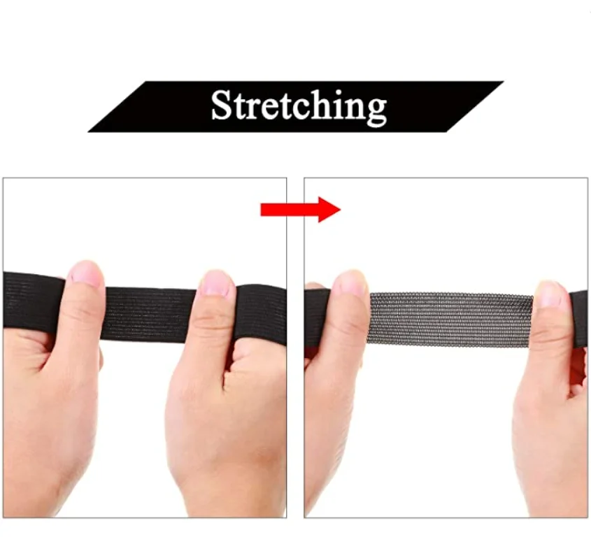 Elastic bing Tape 1 Inch Wide Knit Spool Heavy Stretch High