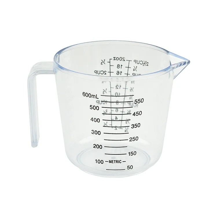 Baking Tool Metering Cup Household Plastic Transparent Graduated Measuring  Cup250/500/ 600/1000ML Kitchen Baking Measuring Tool