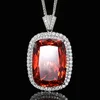 Platinum orange pendant with Chopin chain