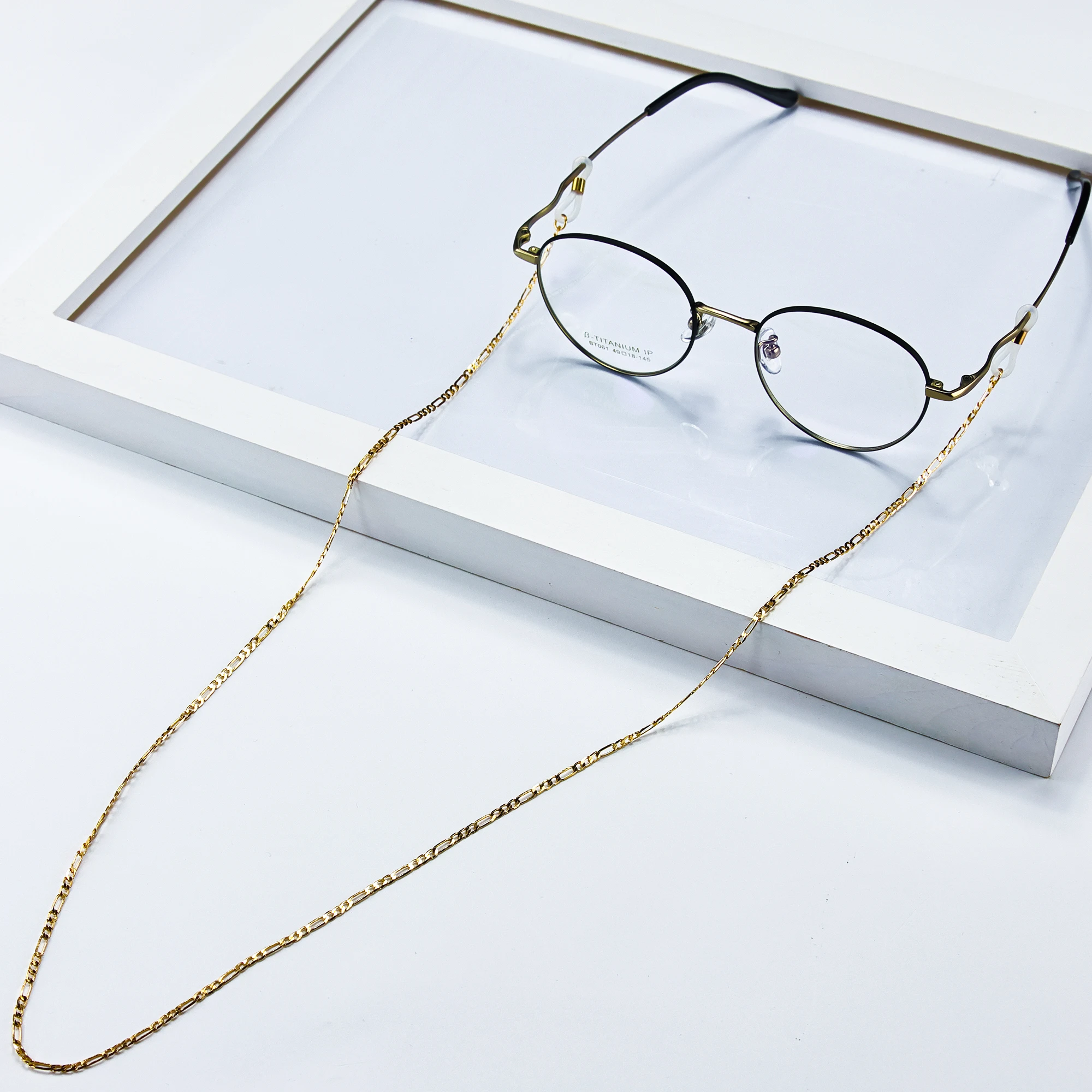 2024 New Design Gold Plated Eyeglass Accessories Metal concave modeling