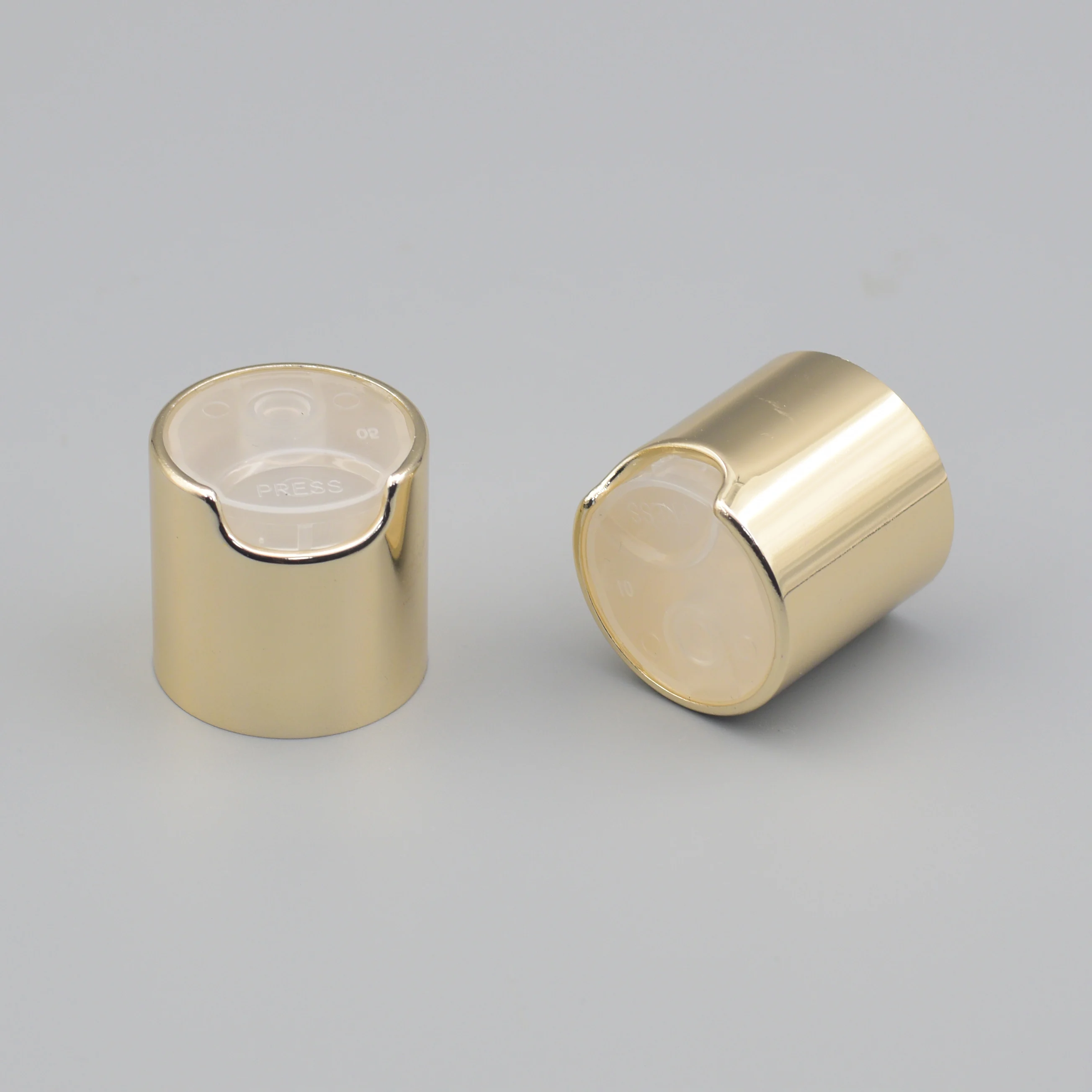 Shell Lids Cosmetic Metal Shiny Golden Aluminum Shell Screw Lids 18mm 20mm 24mm ...