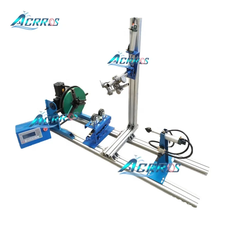 Automatic Rotating Welding Turntable 2 Axis Welding Positioner 100Kg With Torch Holder Chuck