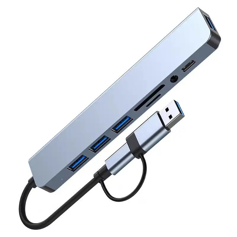 8-in-1 Dual-Head Multi-Port Cable Hub - Image 2