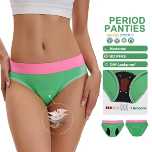 Teenagers Anti-Bacterial Culotte Menstruelle 4 Layer Period Underwear Bamboo Menstrual Panties Underwear