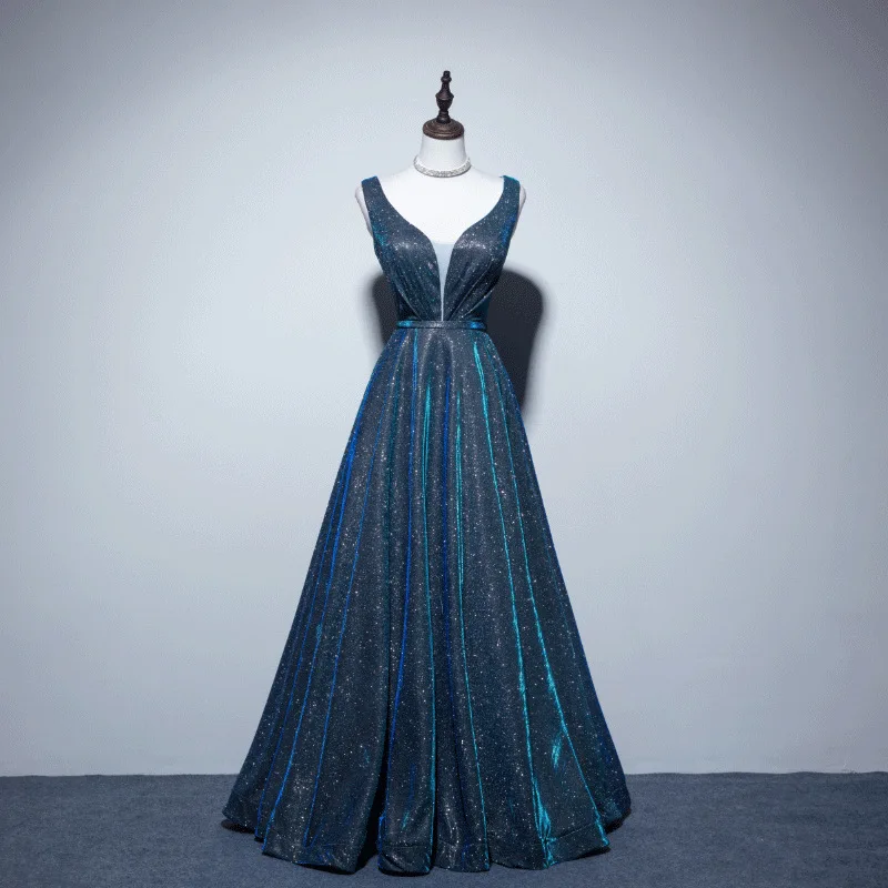 peacock blue wedding dress Royal Blue Strapless Satin Prom Dresses 2025 with Slit  FD5215  Viniodress