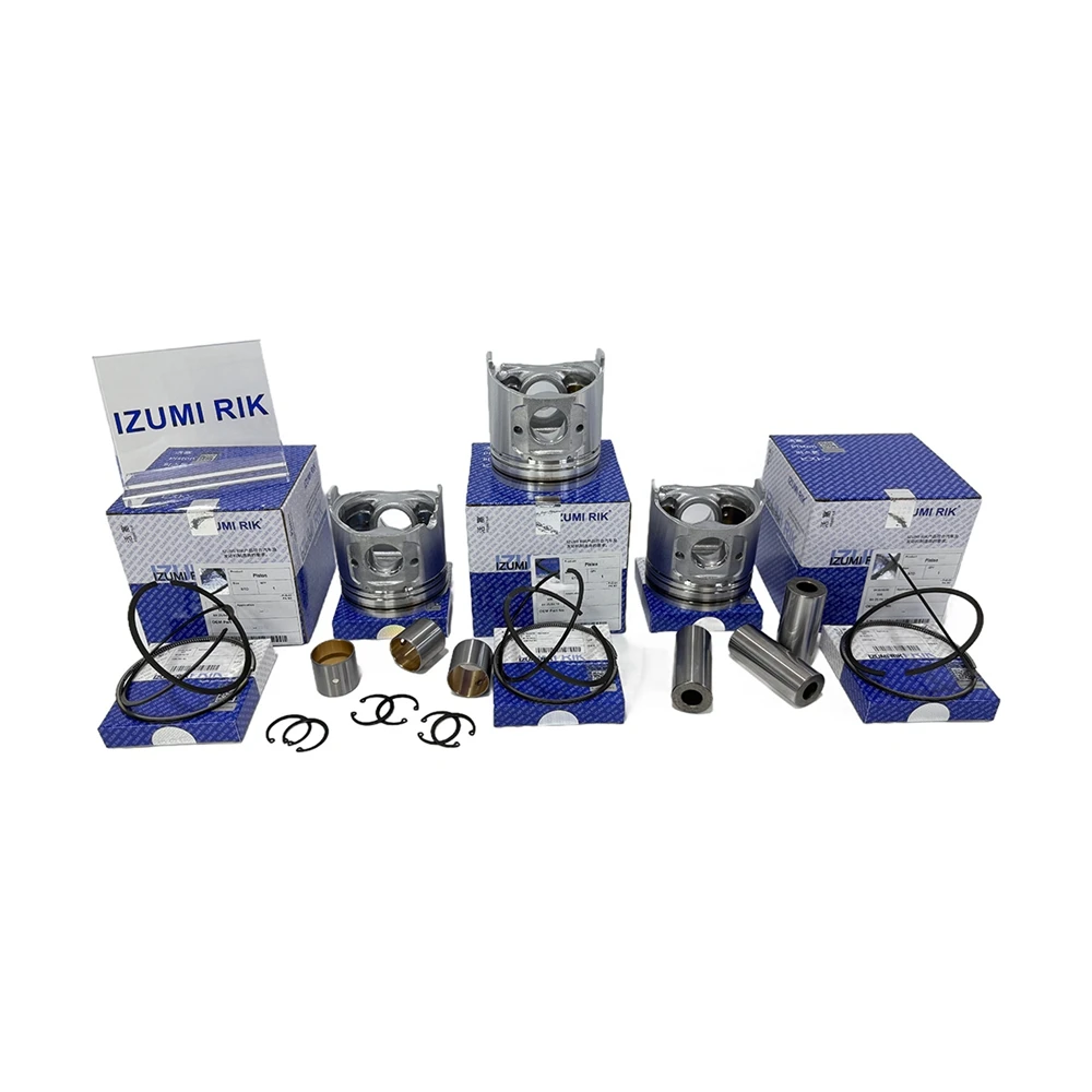 IZUMI RIK Piston & Piston Ring Set for Isuzu 3AF1 3CA1 Engine Repair Kit