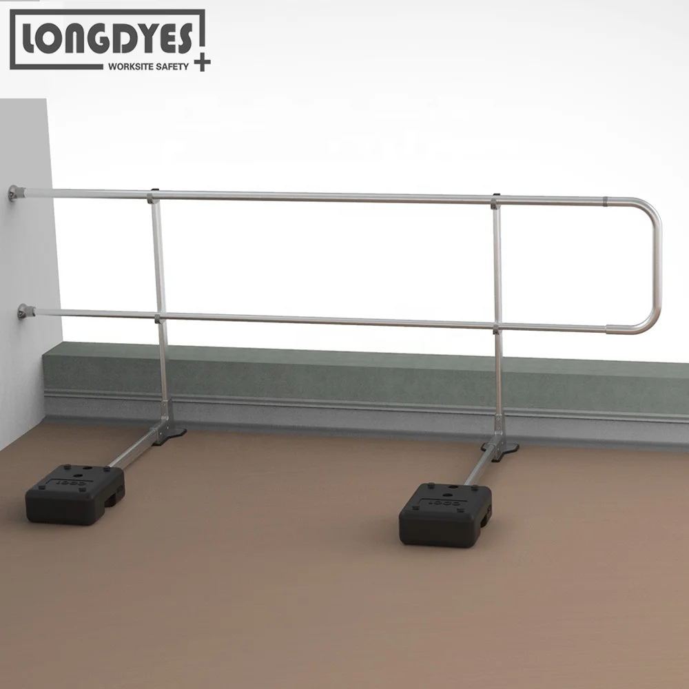 Free Standing Guardrail System for Use on Flat Surfaces