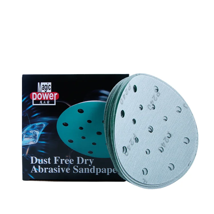 6 inch sandpaper with 17 holes hot sale ceramic sanding discs sandpaper