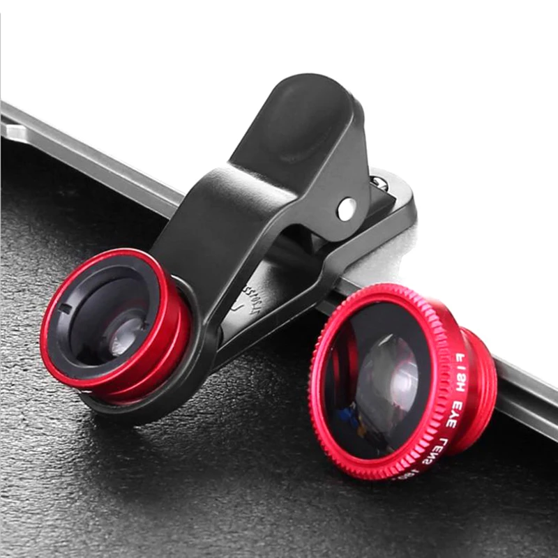 Camera Compatible All Cell Phones Portable 20mm Wide Angle Macro Fisheye 3 in 1 Lens