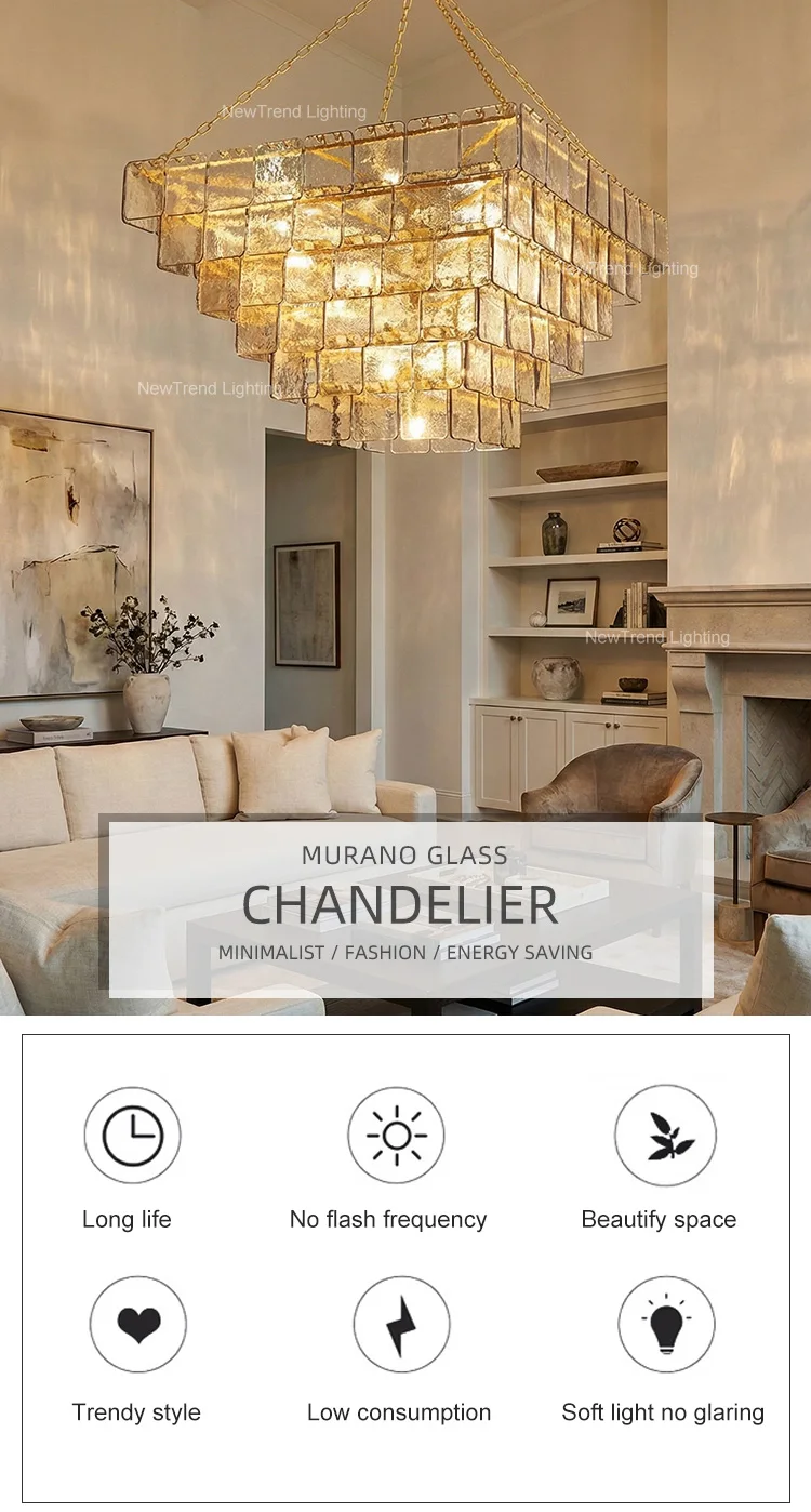 cpl 458 modern nordic style murano glass chandelier  minimalist designer led pendant light for dining room murano glass led chandelier lamp-0