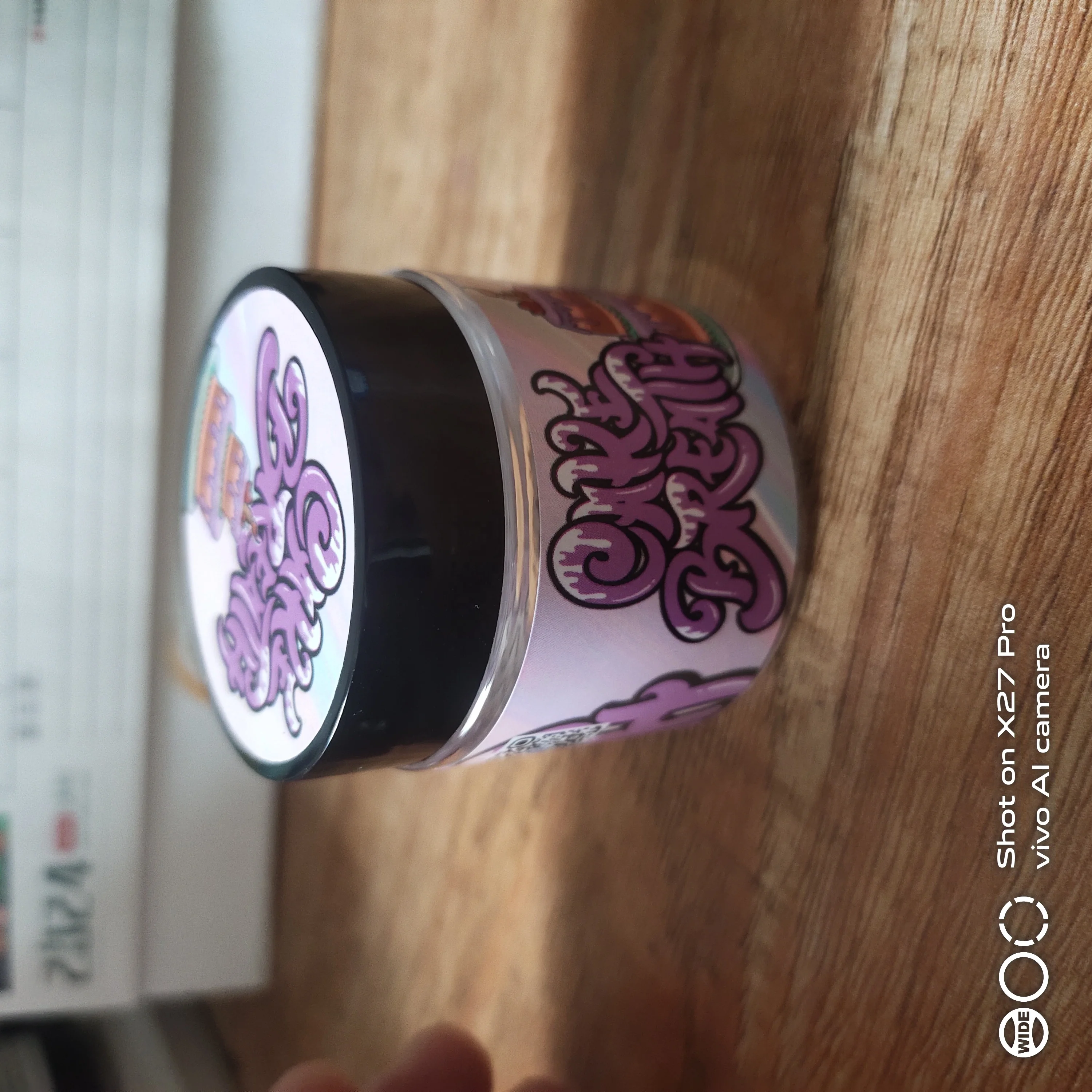 60ml 2oz Zkittlez Edible Pet Plastic clear Cali Stash Jars with Screw Lids-custom Dry Herb Flower Holographic Labels Stickers