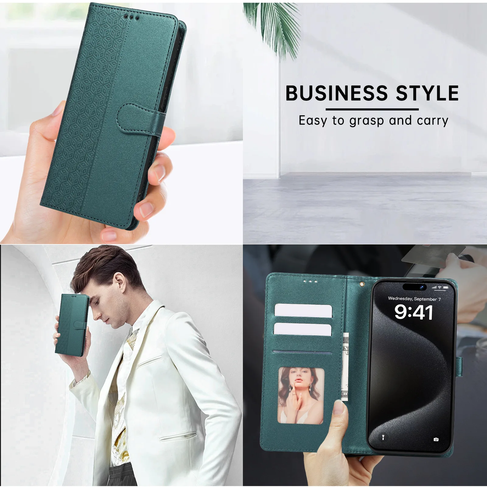 Housse Portefeuille Flip Pour Sharp Aquos Sense9 - Motif Smile, Cuir Artificiel