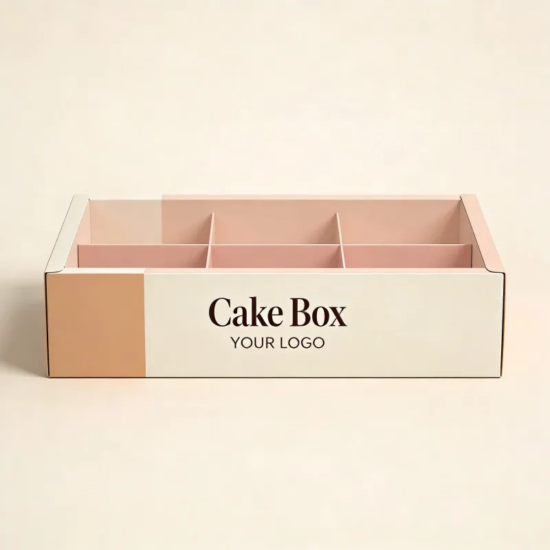 Scatola di cartone per dolci da forno monouso, personalizzabile, di alta gamma, in cartone alimentare, scatole per torte per compleanni, vendita all'ingrosso, riciclabili