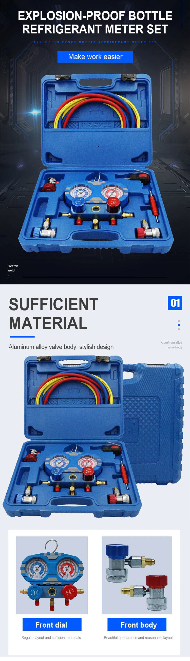 Automotive Air Conditioning System,Leak Joints Detect Repair Tools Test