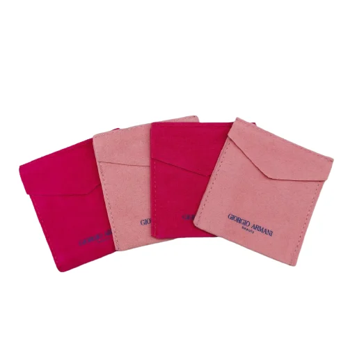 Custom Logo Printed Velvet Envelope Flap Gift Velvet Pouches Luxury Jewelry Velvet Envelope Bag