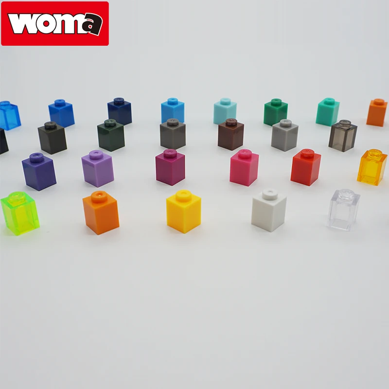 WOMA TOYS Compatible Major Brands Bricks Fun Colorful Building Block 1x1 Dots (NO.3005) Spare Parts 1*1 Style Jouet Diy Game