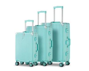 Wholesale Carry on Suitcase Hard Side Spinner Wheels Front Opening Pocket Luggage ABS and PC Trolley Bag
