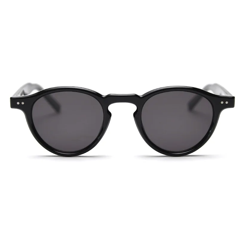 High Quality Trendy Accessories Shadde Handmade Round CP Frame Female Men Polarized Rivet Frame Sunglasses Unisex Dafas De Sol