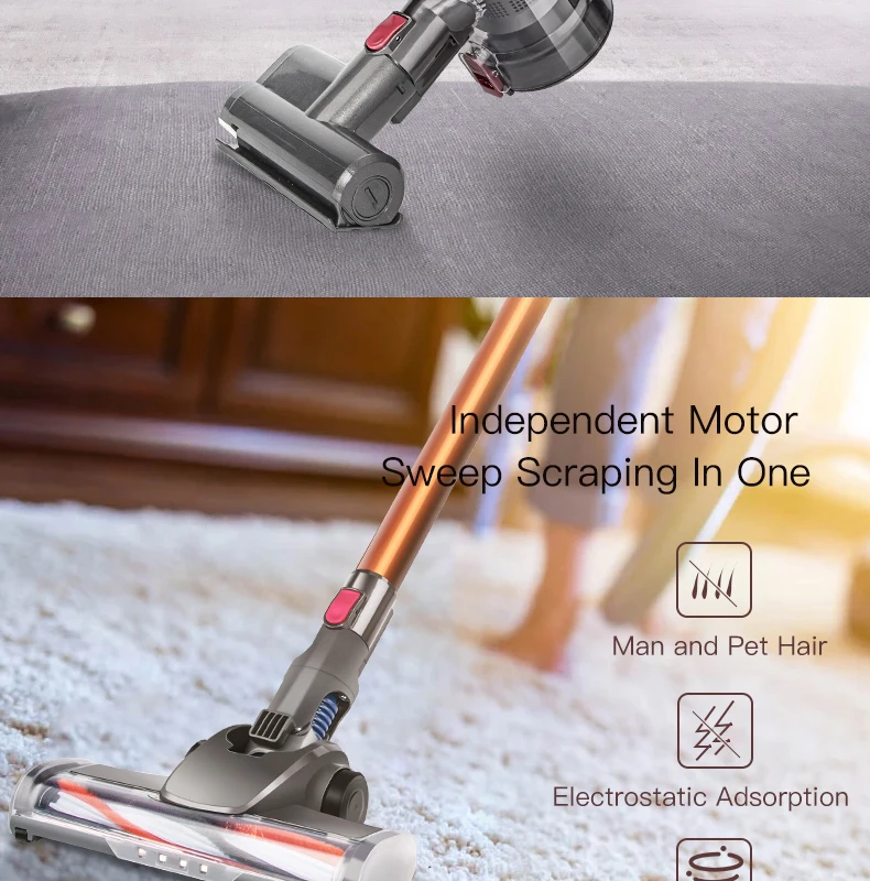 Wireless Battery Silent Vacuum Cleaner Cordless Room Handheld Multi