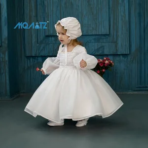 Chiffon Ball Gown Dress for Children Features Lace Beading and Bow Decorations with Ribbon Embellishments Kids Party Dress