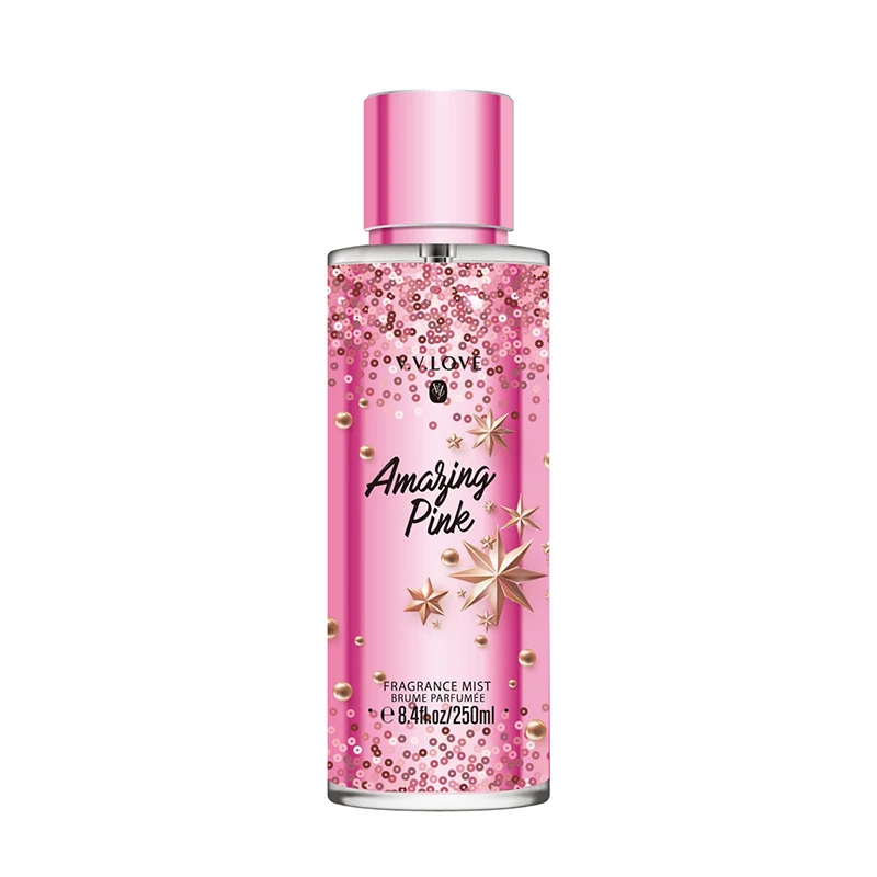 V.V.LOVE Top Brand VL250ML Well-designed Stickers Peach Blossom Fragrance Lower Minimum Order Quantity Body Mist for Woman