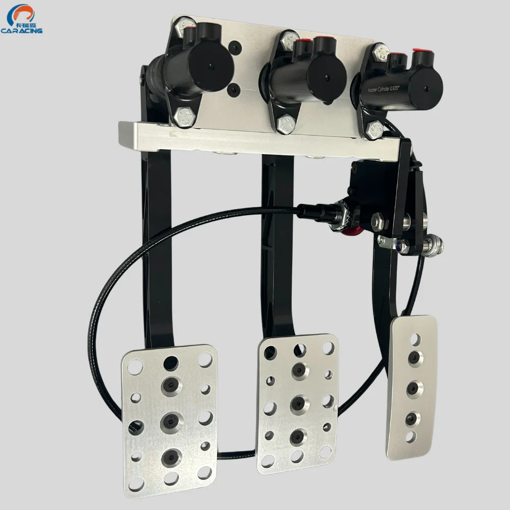 Racing Hanging 3 Pedal Box Assembly with Balance Bar and Master Cylinders CNC Aluminum for Track Rally and Drift Cars