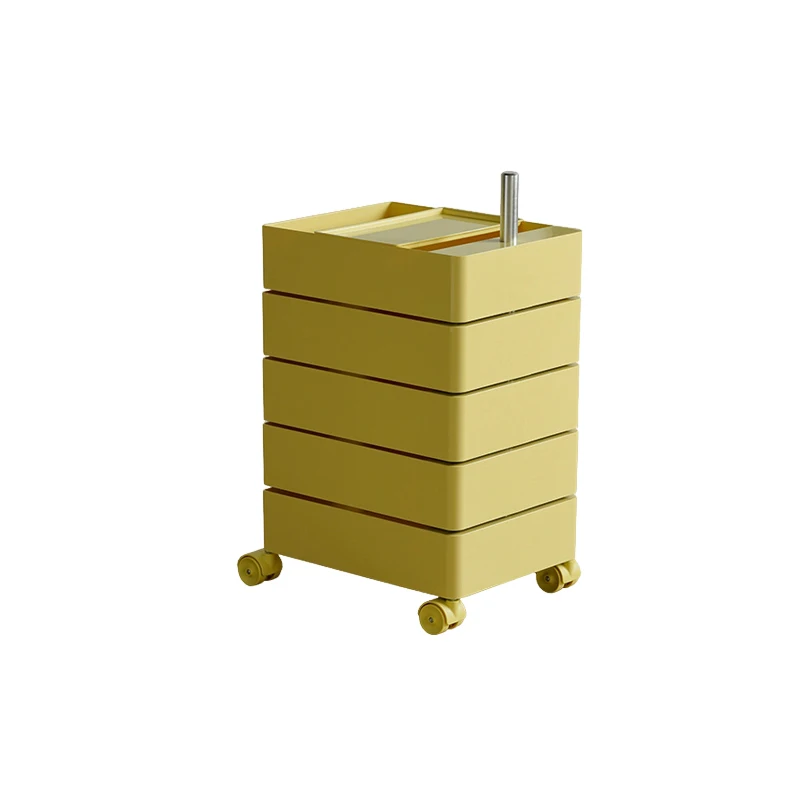 360 Degree Rotating Modern Plastic Storage Cabinet Sofa Side Simple  ABS Folding Organizer Living Room Bedroom