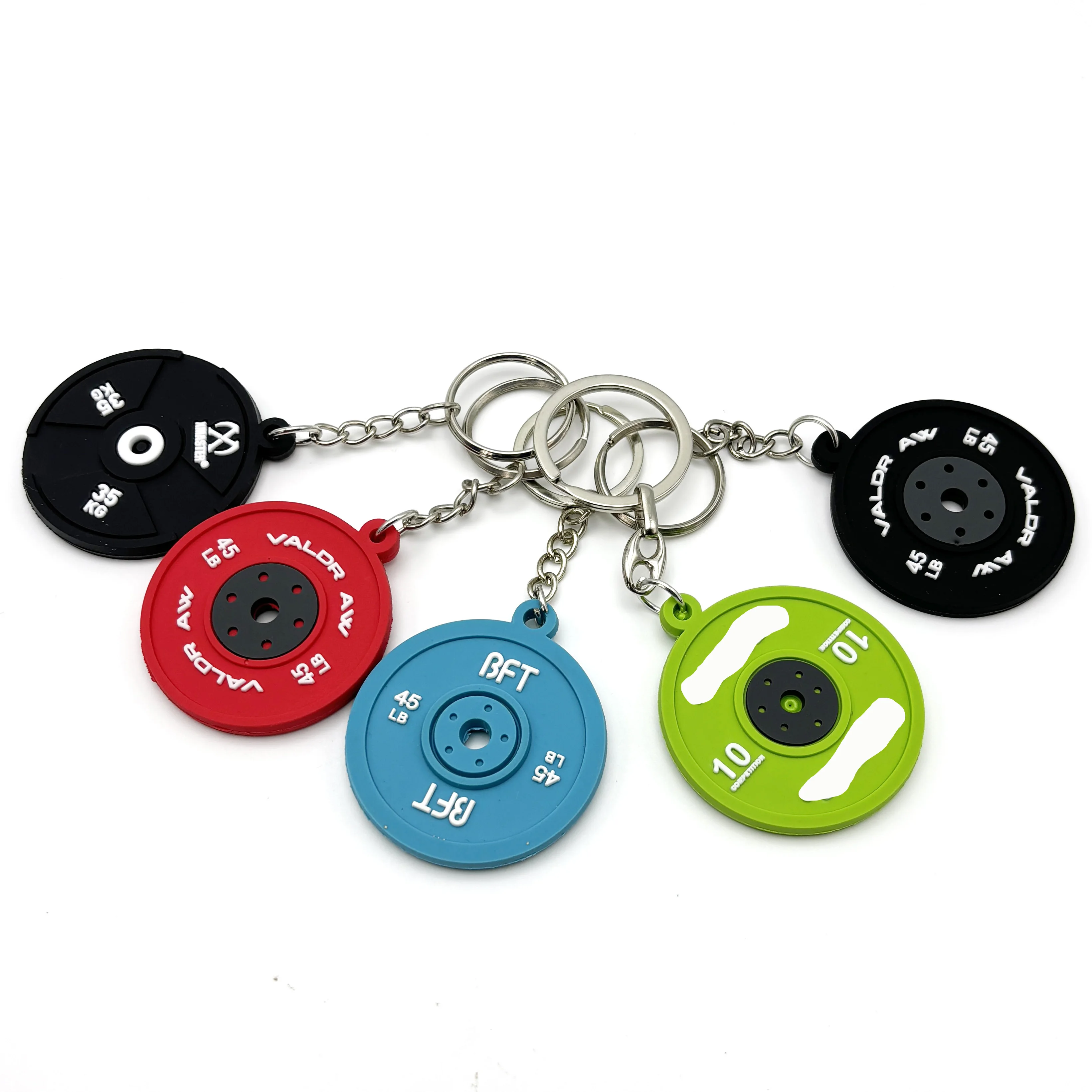 3D Mini Fitness Key Chain Customized Logo Gym Workout Keychains 3D Rubber  PVC Sport Bottle Keychain