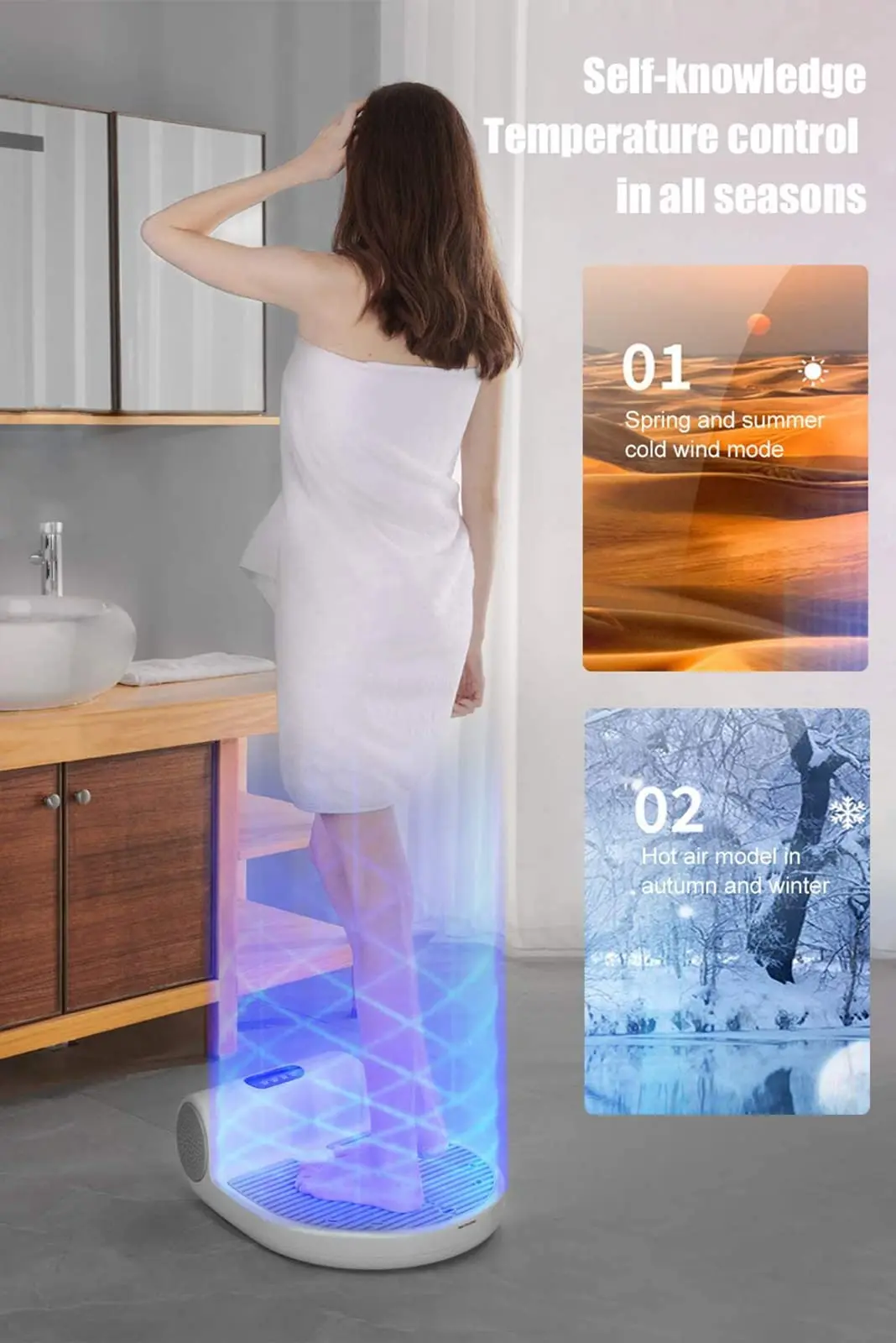 Negative Ions Body Heater Blow Dryer Waterproof Allround Quickdrying Body Dryer Household Body