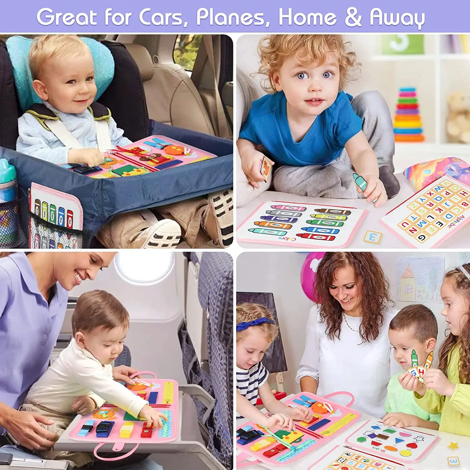 Activities Felt Busy Board Educational Travel Toys For Toddlers Car