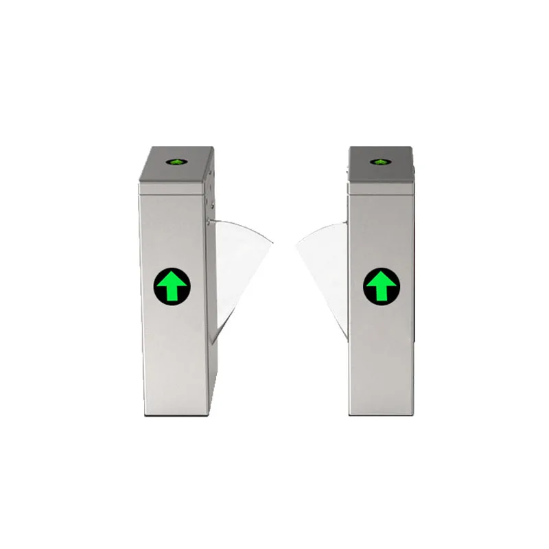 Portable Flap Turnstile With Ticket System Flap Barrier Gate Use for Office Building Entrance